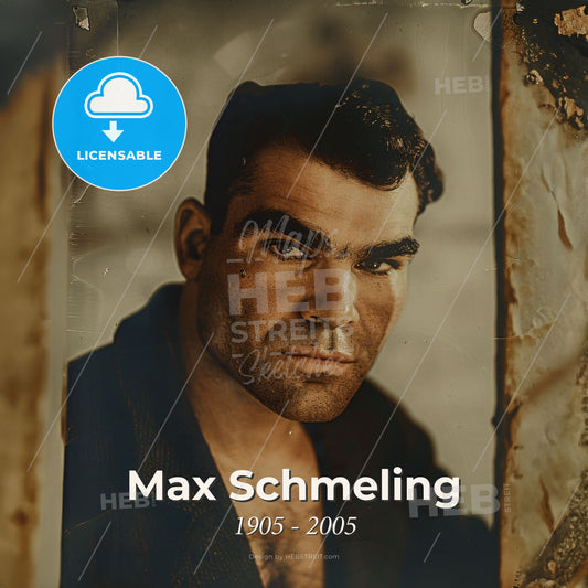 Max Schmeling, 1905 - 2005, German heavyweight boxer - A Man Looking At The Camera Print Template