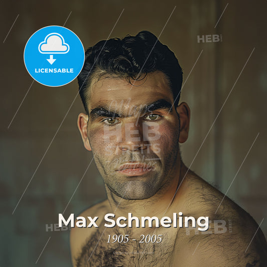 Max Schmeling, 1905 - 2005, German heavyweight boxer - A Man With No Shirt Print Template