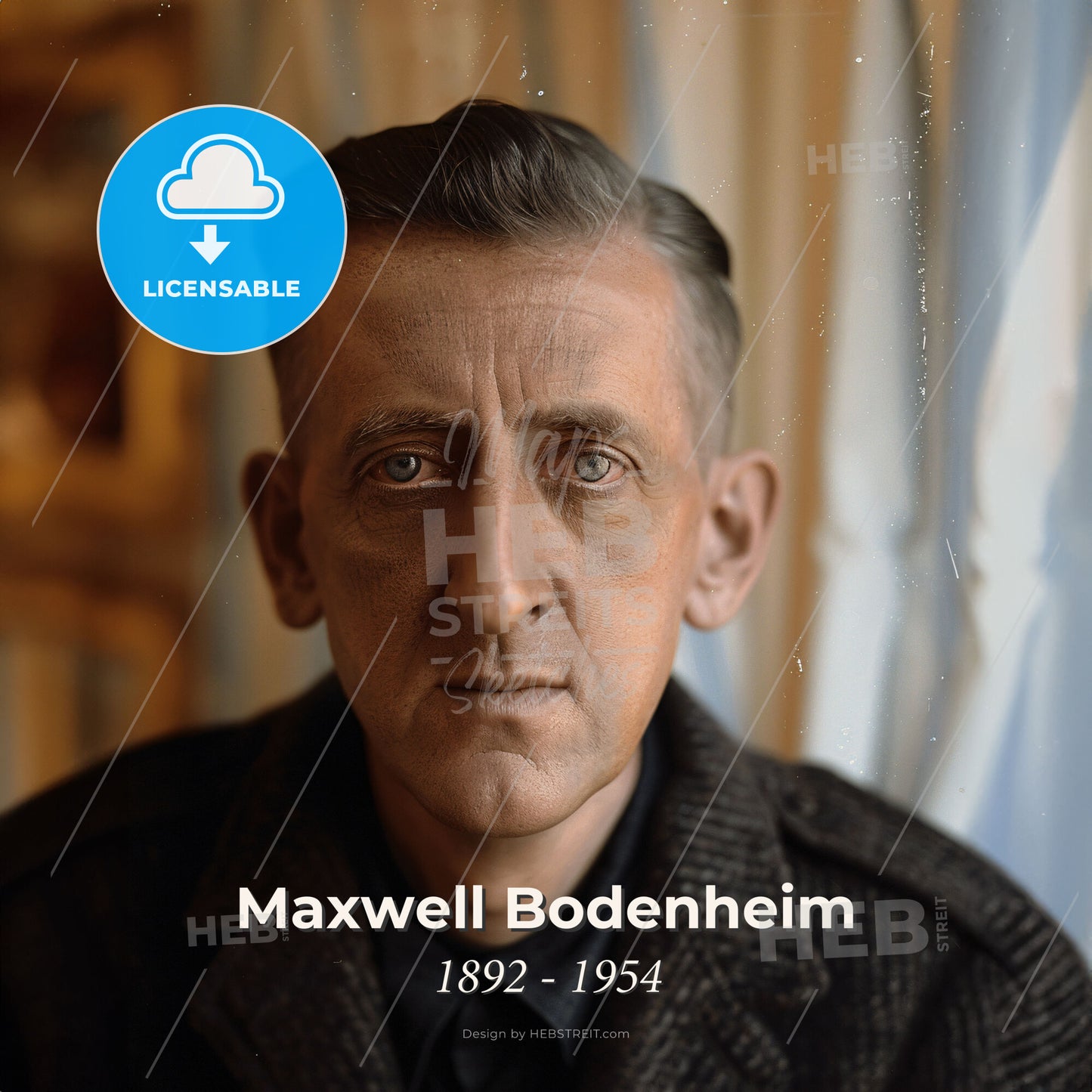 Maxwell Bodenheim, 1892 - 1954, American poet and novelist - A Man In A Suit Print Template