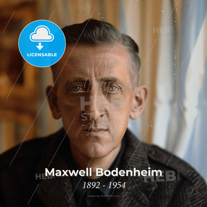 Maxwell Bodenheim, 1892 - 1954, American poet and novelist - A Man In A Suit Print Template