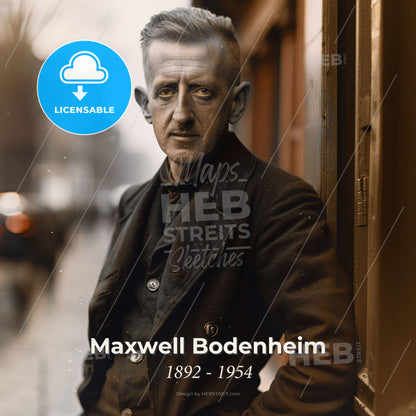 Maxwell Bodenheim, 1892 - 1954, American poet and novelist - A Man Leaning Against A Window Print Template