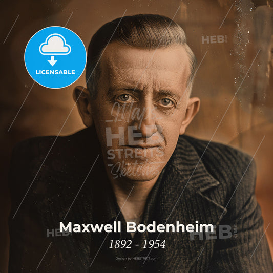 Maxwell Bodenheim, 1892 - 1954, American poet and novelist - A Man In A Suit Print Template