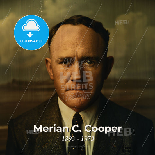 Merian C. Cooper, 1893 - 1973, American explorer and filmmaker - A Man In A Suit Print Template