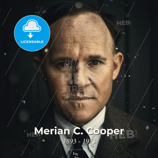 Merian C. Cooper, 1893 - 1973, American explorer and filmmaker - A Man In A Suit Print Template