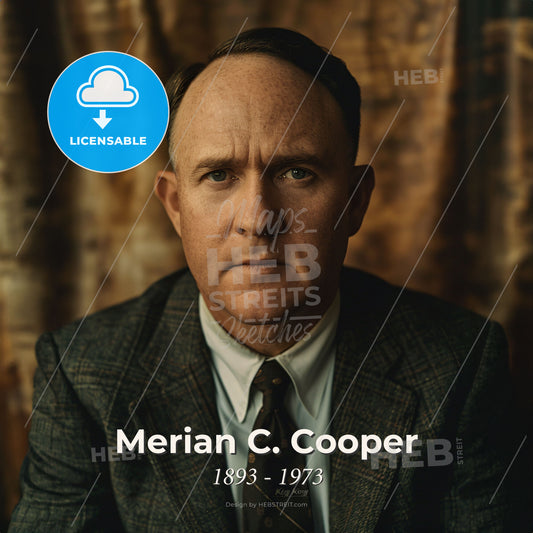 Merian C. Cooper, 1893 - 1973, American explorer and filmmaker - A Man In A Suit Print Template