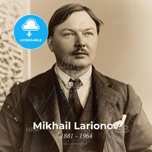 Mikhail Larionov, 1881 - 1964, Russian painter - A Man In A Suit Print Template