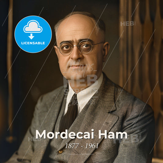 Mordecai Ham, 1877 - 1961, American evangelist - A Man In A Suit And Tie Print Template