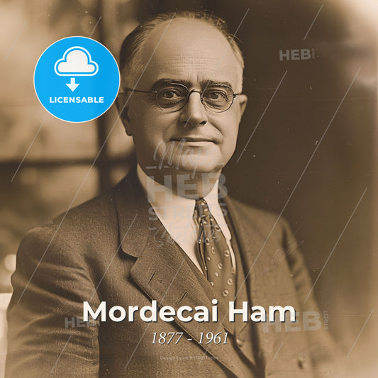 Mordecai Ham, 1877 - 1961, American evangelist - A Man In A Suit And Tie Print Template