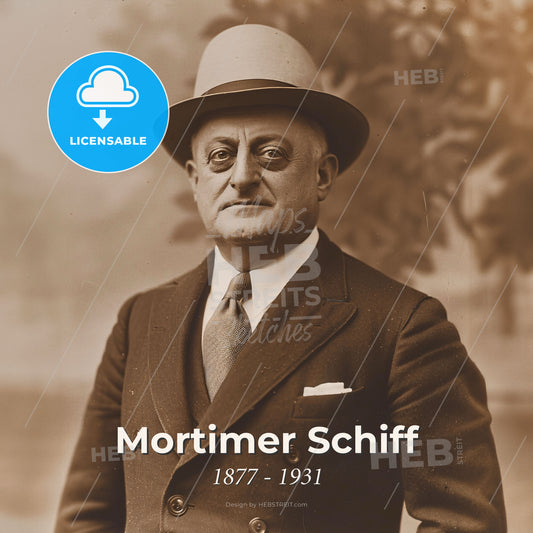 Mortimer Schiff, 1877 - 1931, American banker - A Man In A Suit And Hat Print Template