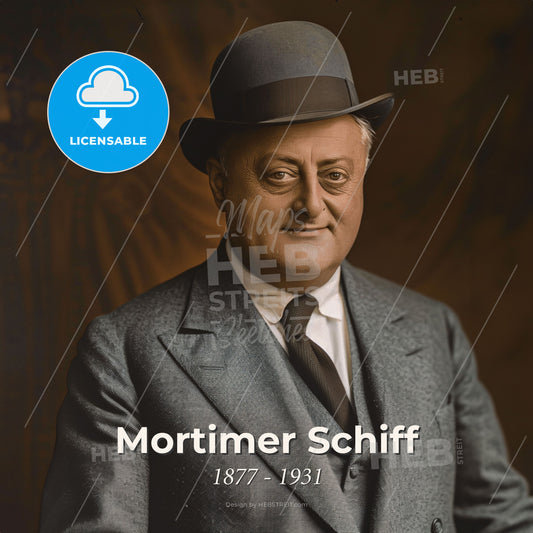 Mortimer Schiff, 1877 - 1931, American banker - A Man In A Suit And Hat Print Template