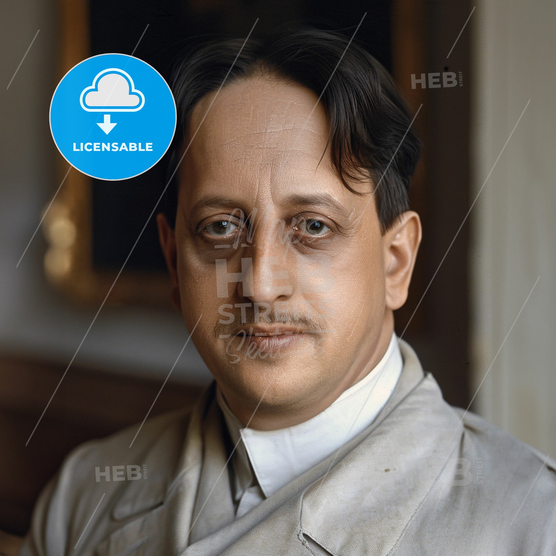 Mstislav Dobuzhinsky, 1875 - 1957, Russian painter and illustrator - A Man In A White Coat