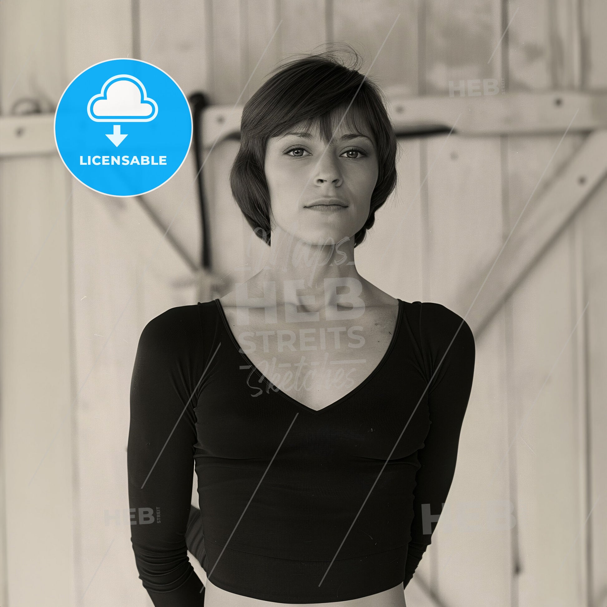 Nadia Comăneci, Born: 1961, Romanian gymnast - A Woman In A Black Shirt