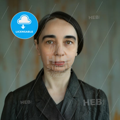 Natalia Goncharova, 1881 - 1962, Russian painter and costume designer - A Woman In A Black Suit