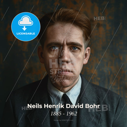 Neils Henrik David Bohr, 1885 - 1962, Danish physicist - A Man In A Suit Print Template