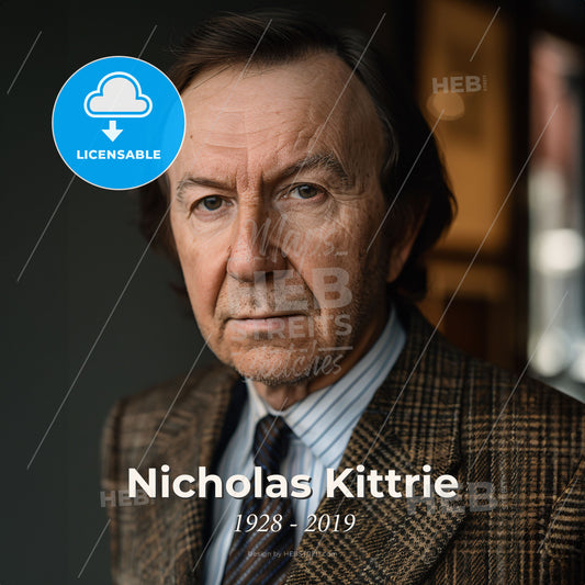 Nicholas Kittrie, 1928 - 2019, American criminologist - A Man In A Suit Print Template