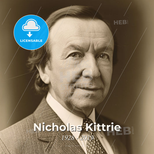 Nicholas Kittrie, 1928 - 2019, American criminologist - A Man In A Suit And Tie Print Template