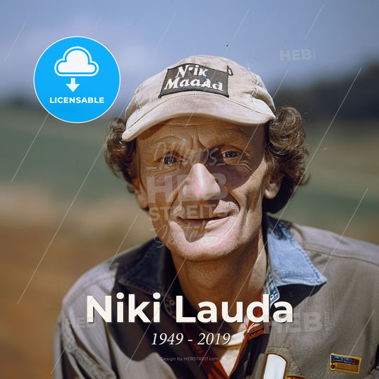 Niki Lauda, 1949 - 2019, Austrian racing driver - A Man Wearing A Hat Print Template