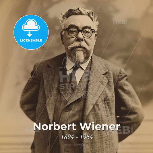 Norbert Wiener, 1894 - 1964, American mathematician and philosopher - A Man In A Suit And Tie Print Template