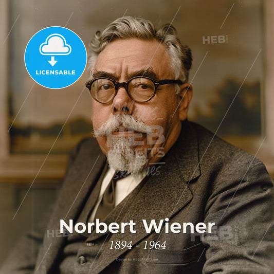 Norbert Wiener, 1894 - 1964, American mathematician and philosopher - A Man In A Suit And Tie Print Template
