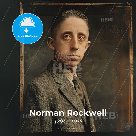 Norman Rockwell, 1894 - 1978, American illustrator - A Man In A Suit Print Template