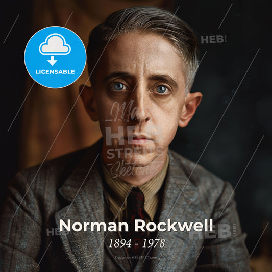 Norman Rockwell, 1894 - 1978, American illustrator - A Man In A Suit Print Template