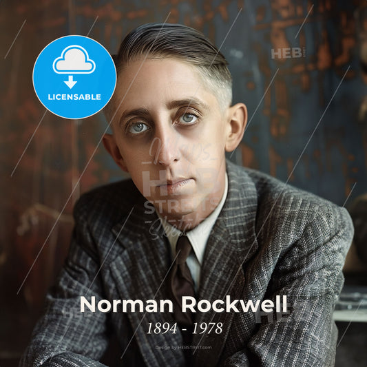 Norman Rockwell, 1894 - 1978, American illustrator - A Man In A Suit Print Template