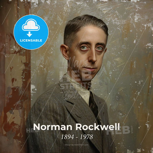 Norman Rockwell, 1894 - 1978, American illustrator - A Man In A Suit Print Template