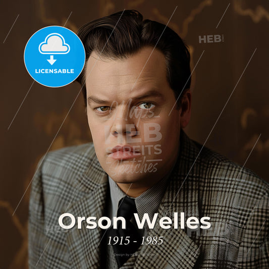 Orson Welles, 1915 - 1985, American actor and director - A Man In A Suit Print Template