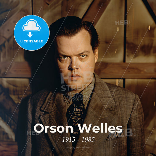 Orson Welles, 1915 - 1985, American actor and director - A Man In A Suit Print Template