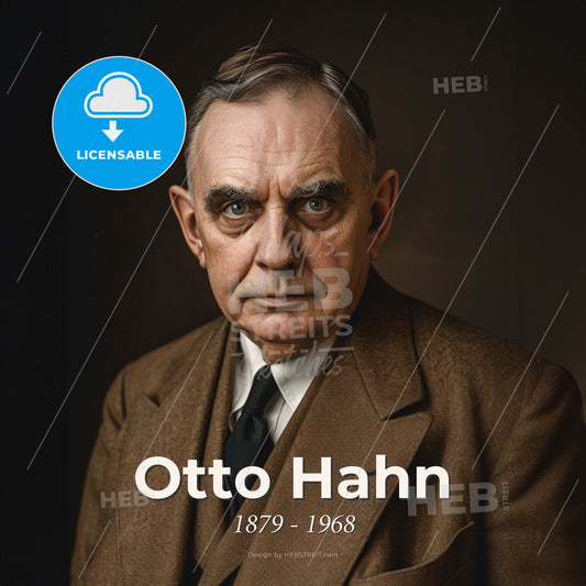 Otto Hahn, 1879 - 1968, German chemist - A Man In A Suit Print Template