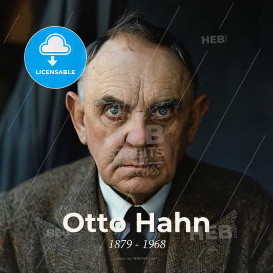 Otto Hahn, 1879 - 1968, German chemist - A Man In A Suit Print Template