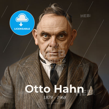 Otto Hahn, 1879 - 1968, German chemist - A Man In A Suit Print Template