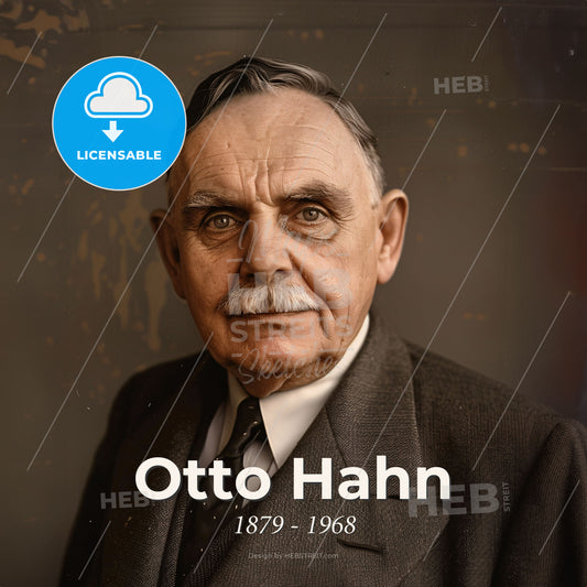 Otto Hahn, 1879 - 1968, German chemist - A Man In A Suit And Tie Print Template