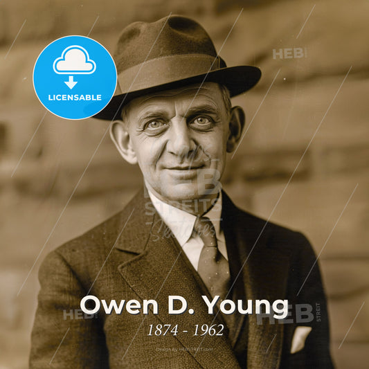 Owen D. Young, 1874 - 1962, American industrialist - A Man Wearing A Suit And Tie Print Template