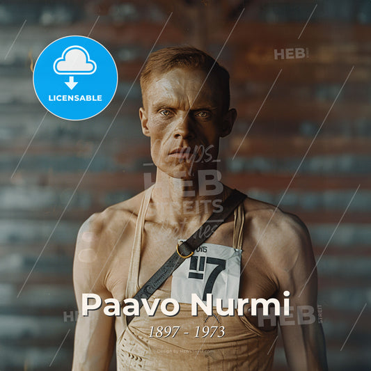 Paavo Nurmi, 1897 - 1973, Finnish runner - A Man In A Tank Top Print Template