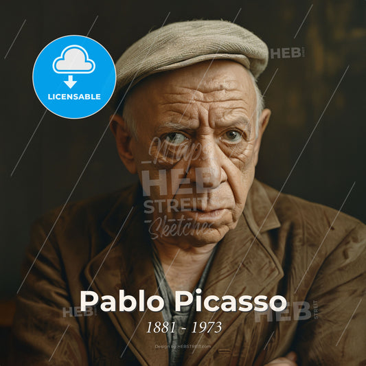 Pablo Picasso, 1881 - 1973, Spanish painter and sculptor - A Man In A Hat Print Template
