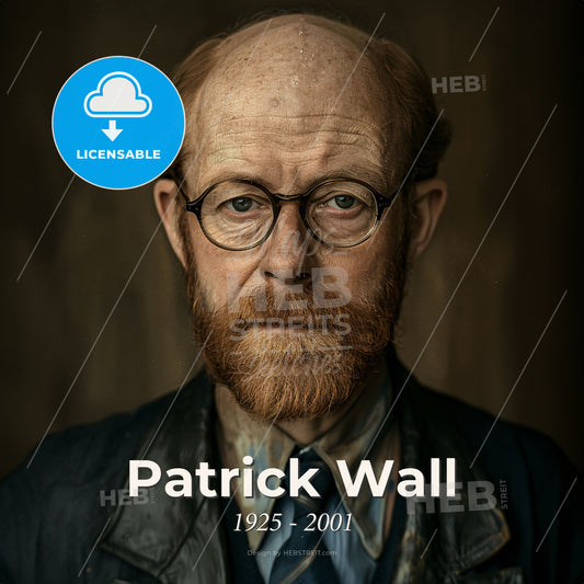 Patrick Wall, 1925 - 2001, British neuroscientist and anesthesiologist - A Man With A Beard And Glasses Print Template