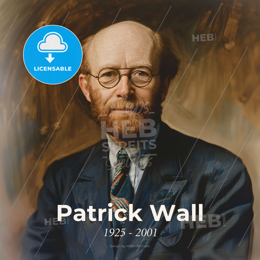 Patrick Wall, 1925 - 2001, British neuroscientist and anesthesiologist - A Man Wearing Glasses And A Suit Print Template