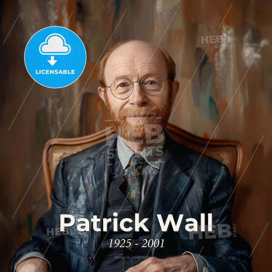 Patrick Wall, 1925 - 2001, British neuroscientist and anesthesiologist - A Man Sitting In A Chair Print Template