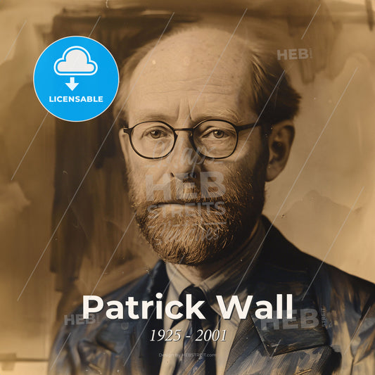 Patrick Wall, 1925 - 2001, British neuroscientist and anesthesiologist - A Man With A Beard Wearing Glasses Print Template