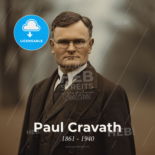 Paul Cravath, 1861 - 1940, American lawyer - A Man In A Suit And Tie Print Template