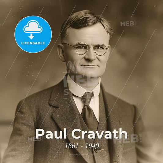 Paul Cravath, 1861 - 1940, American lawyer - A Man In A Suit And Tie Print Template