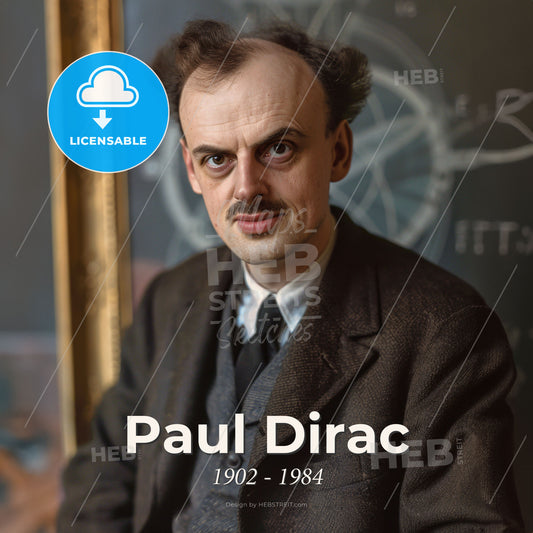 Paul Dirac, 1902 - 1984, British physicist - A Man In A Suit Print Template