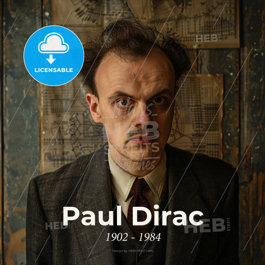 Paul Dirac, 1902 - 1984, British physicist - A Man In A Suit Print Template