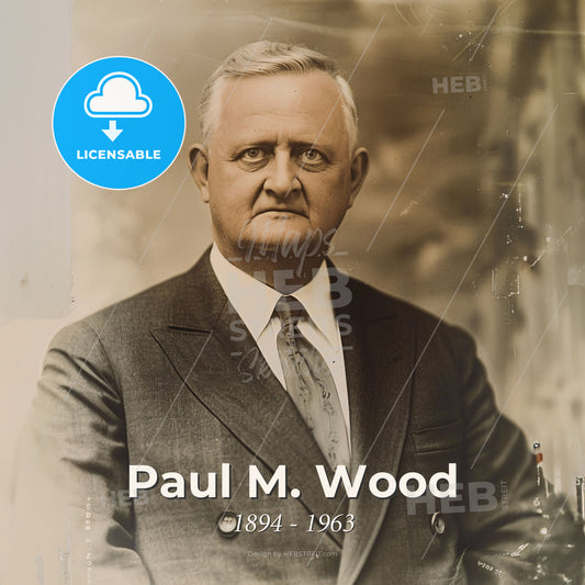 Paul M. Wood, 1894 - 1963, American anesthesiologist - A Man In A Suit Print Template