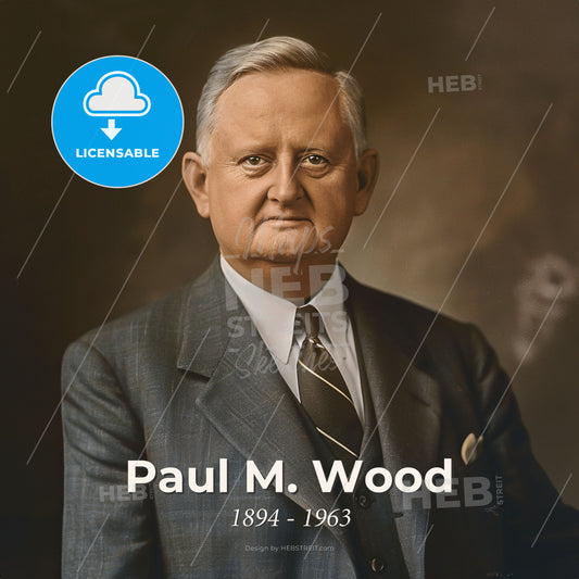 Paul M. Wood, 1894 - 1963, American anesthesiologist - A Man In A Suit And Tie Print Template