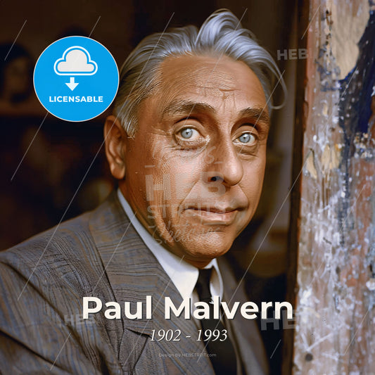 Paul Malvern, 1902 - 1993, American stuntman and producer - A Man In A Suit And Tie Print Template