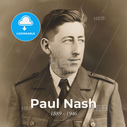 Paul Nash, 1889 - 1946, British painter - A Man In A Uniform Print Template