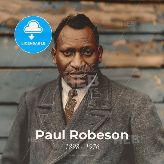 Paul Robeson, 1898 - 1976, American singer and actor - A Man In A Suit Print Template