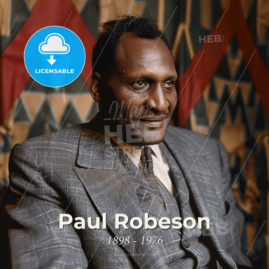 Paul Robeson, 1898 - 1976, American singer and actor - A Man In A Suit Print Template